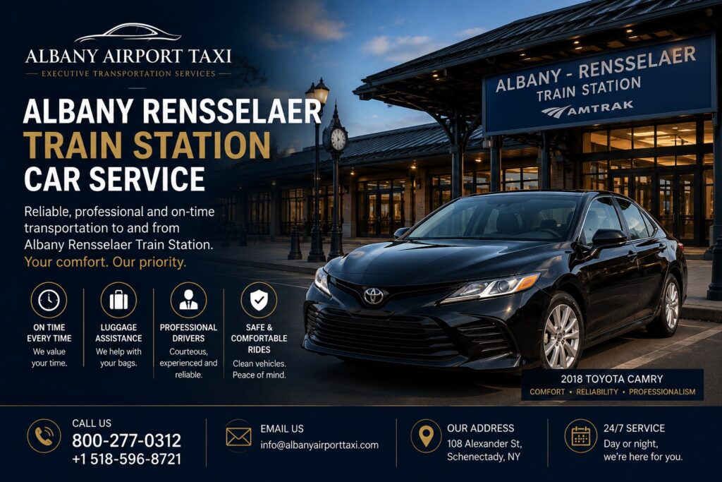 albany rensselaer train station taxi